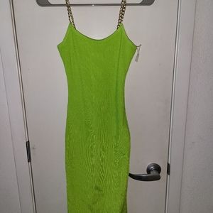 NWT Superdown Zoey Chain Strap Dress Women's Size XS Green